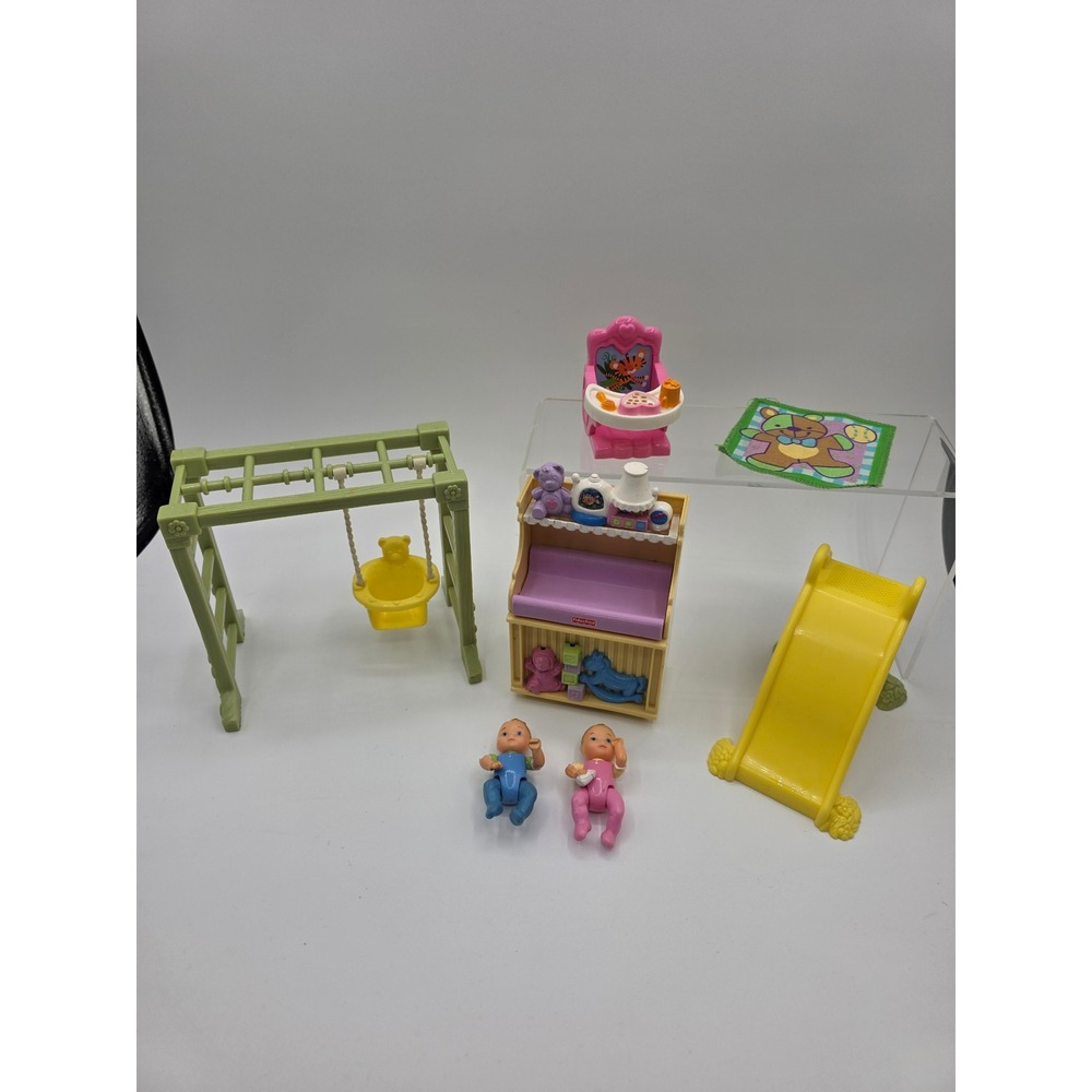 Fisher-Price Loving Family Nursery Playground Set Babies Slide Swing ( Works )